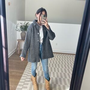 Vintage Bernardo Essentials Grey Wool Blend Coat